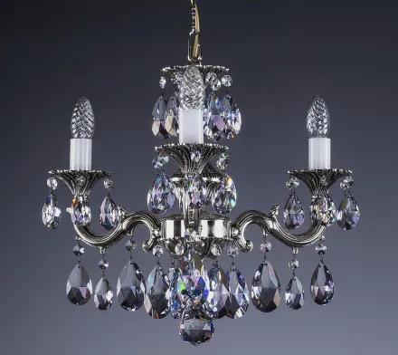 Chandelier with color trimmings L346BNiCLN 8006