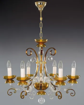 Glass chandelier EL414600 topas