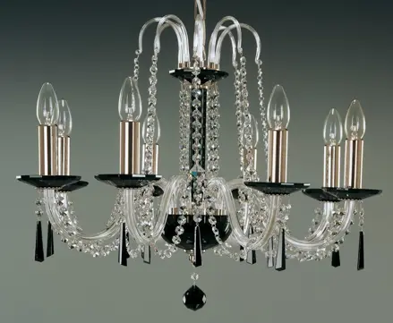 Glass chandelier black EL210803Black