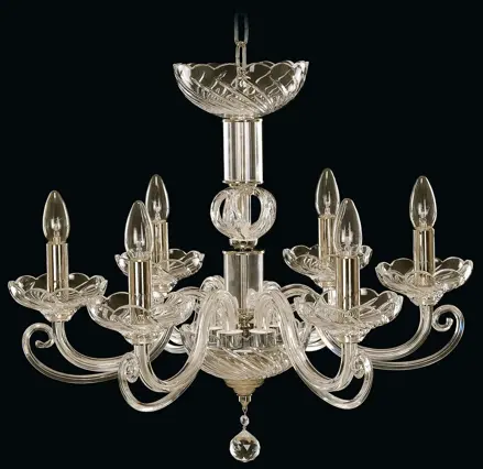 Clear Glass Chandelier EL401600