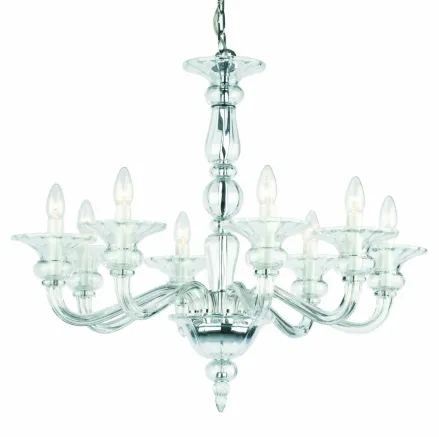 Glass chandelier Odetta 8 Ni