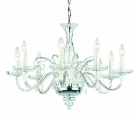 Clear Glass Chandelier Amadeus 8 Ni