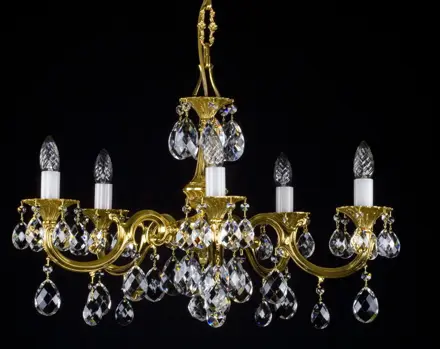 Brass chandeliers with trimmings L337CLN