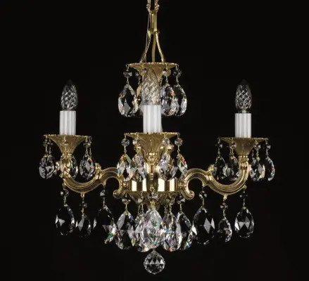 Brass chandeliers with trimmings L345CLN