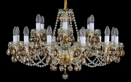 Chandelier with color trimmings L058B 8008