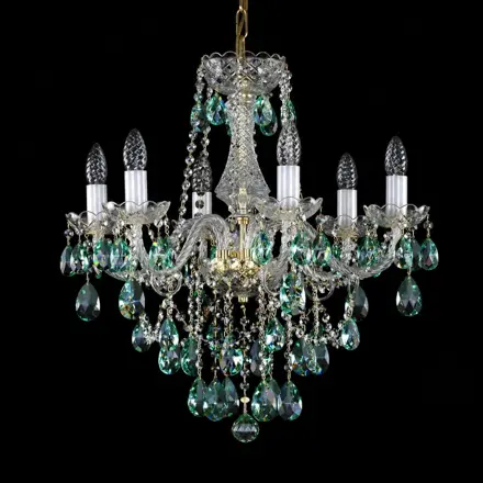 Chandelier with color trimmings L098CE 5005