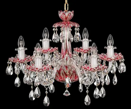 Crystal chandelier ruby EL601917