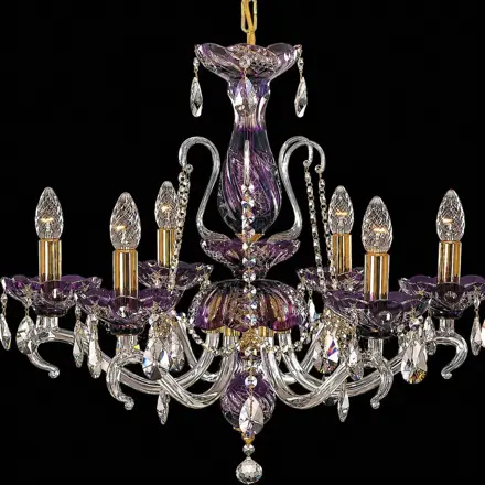 Crystal chandelier violet EL660614