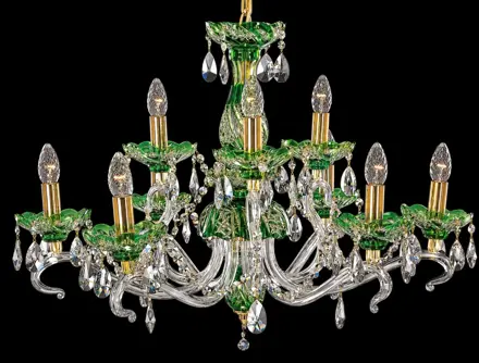 Crystal chandelier green EL660915