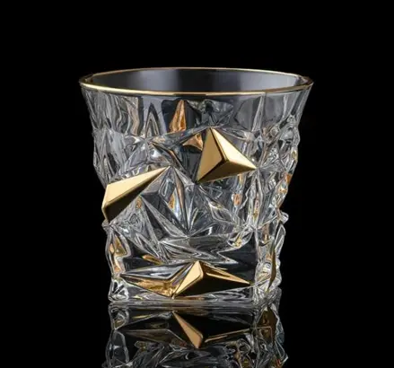 Whiskey glass set 2 pcs BG12107-gold