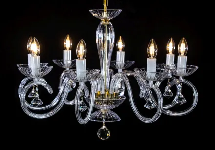 Clear Glass Chandelier EL2248023