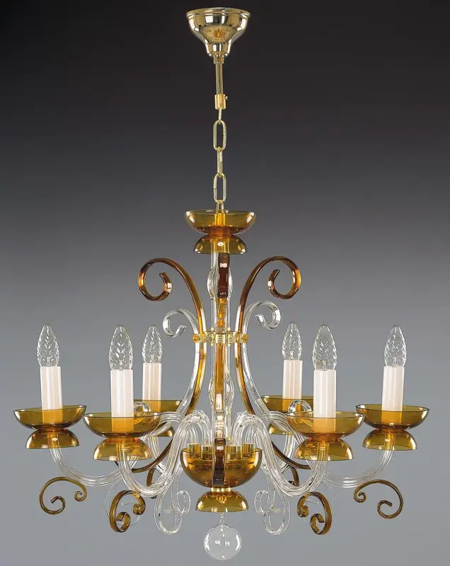 Glass chandelier EL414600 topas