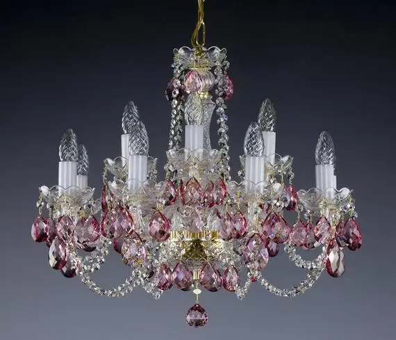 Chandelier with color trimmings L069BCL 1001