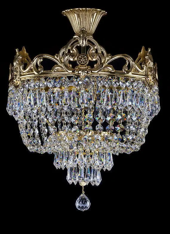 Chandelier cast brass L375CLNT