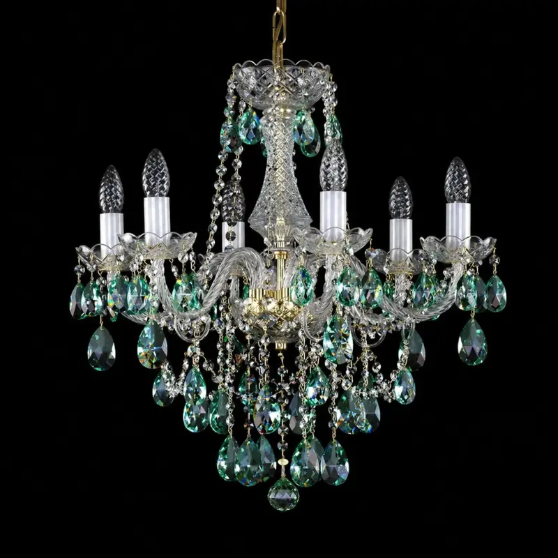 Chandelier with color trimmings L098CE 5005