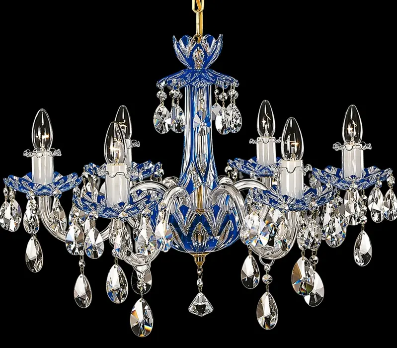 Crystal chandelier blue EL601613