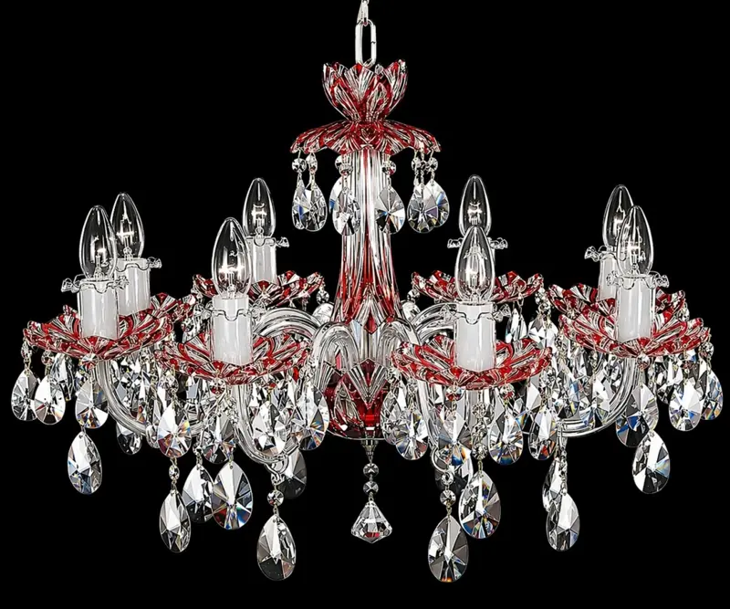 Crystal chandelier ruby EL601817