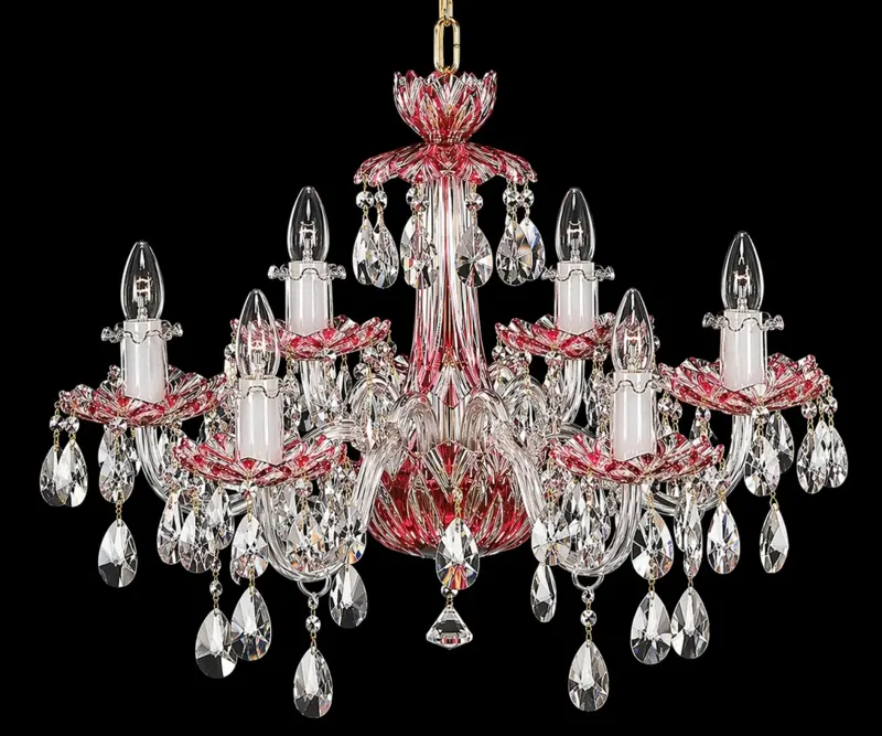 Crystal chandelier ruby EL601917