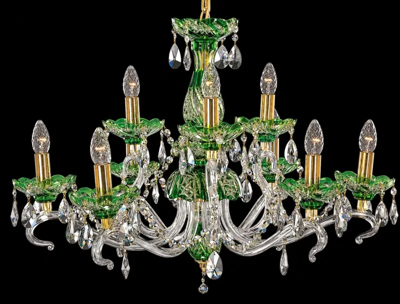 Crystal chandelier green EL660915