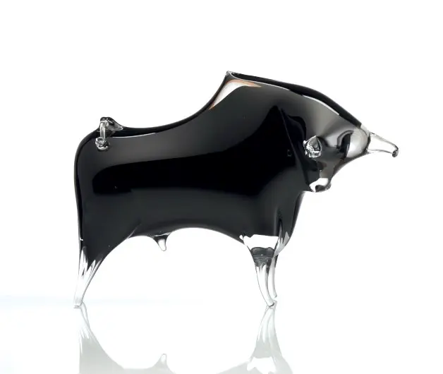Glass figurine - bull  JA/BYS/BL