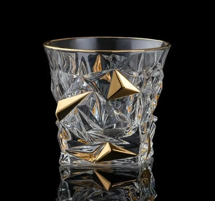 Whiskey glass set 2 pcs BG12107-gold