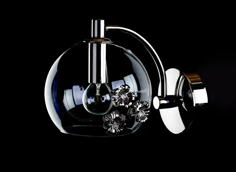 Crystal wall lamp N-PRI-01Ni