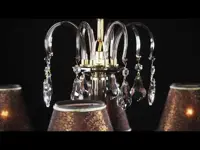 Chandelier with Shades golden brown EL210814