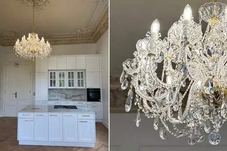 Art Nouveau elegance illuminated by Bohemian crystal