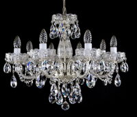 Cut Glass Crystal Chandelier L037CE  - silver