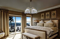 Brass chandelier with trimmings L329CLN