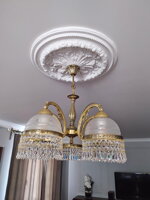 Brass chandelier with trimmings L329CLN