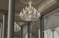 Chandelier with metal arms TX224000021